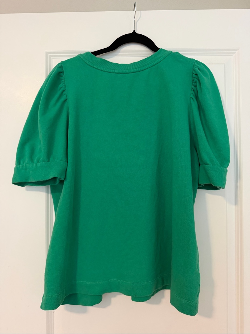 LOFT Emerald Green Puff Sleeve Tee - Picture 2 of 2